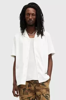 Хлопковая рубашка HUDSON Allsaints, белый