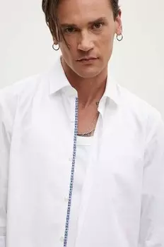 Хлопковая рубашка Hugo, белый