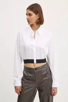 Хлопковая рубашка Hugo, белый