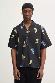 Хлопковая рубашка Hugo Blue, черный