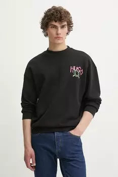 Хлопковая рубашка Hugo Blue, черный