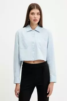 Хлопковая рубашка Hugo Blue, синий