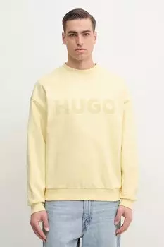 Хлопковая рубашка Hugo, желтый