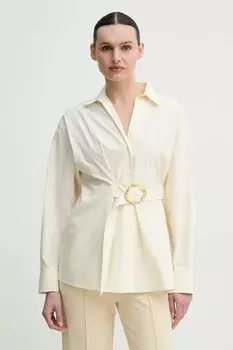Хлопковая рубашка Isabelle Blanche, бежевый
