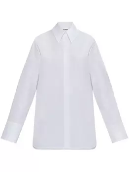 Хлопковая рубашка Jil Sander, белый