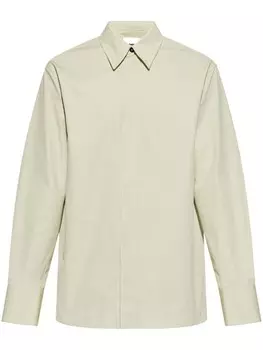 Хлопковая рубашка Jil Sander, зеленый