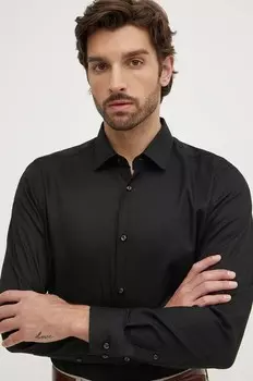 Хлопковая рубашка Joop!, черный