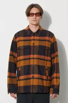 Хлопковая рубашка Julian Organic Heavy Twill Overshirt Norse Projects, желтый