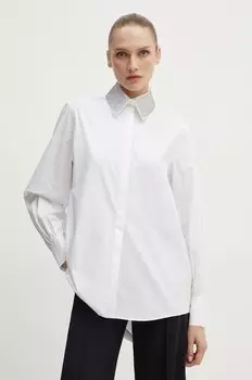 Хлопковая рубашка Karl Lagerfeld, белый