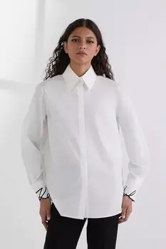 Хлопковая рубашка Karl Lagerfeld, белый