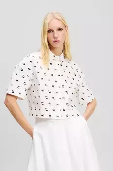 Хлопковая рубашка Karl Lagerfeld, белый