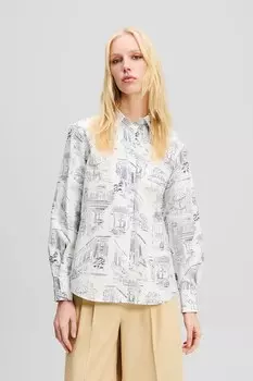 Хлопковая рубашка Karl Lagerfeld, белый