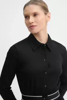 Хлопковая рубашка Karl Lagerfeld, черный