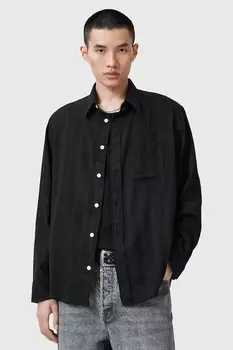 Хлопковая рубашка KARMI Allsaints, черный