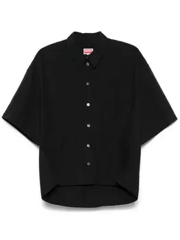 Хлопковая рубашка Kenzo, черный