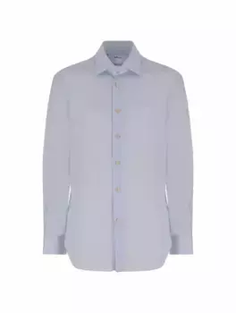 Хлопковая рубашка Kiton, голубой