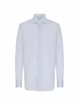 Хлопковая рубашка Kiton, синий