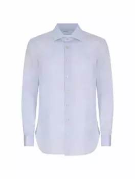 Хлопковая рубашка Kiton, синий