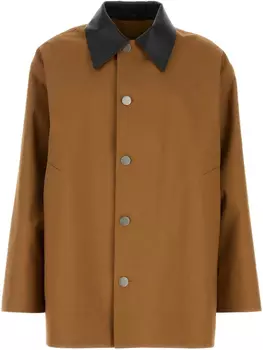 Хлопковая рубашка-куртка Jil Sander, коричневый