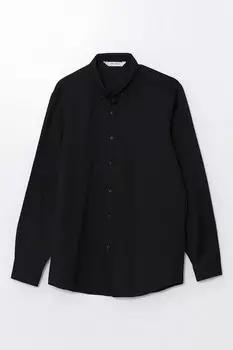 Хлопковая рубашка LC WAIKIKI, черный