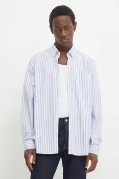 Хлопковая рубашка Les Deux, синий