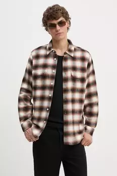 Хлопковая рубашка Levi's, коричневый