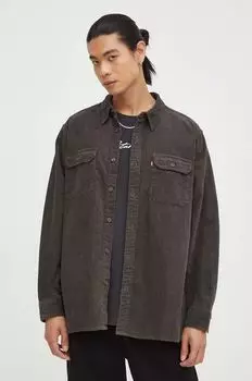 Хлопковая рубашка Levi's, серый