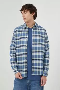 Хлопковая рубашка Levi's, синий