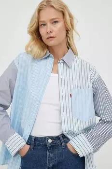 Хлопковая рубашка Levi's, синий