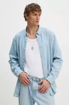 Хлопковая рубашка Levi's, синий