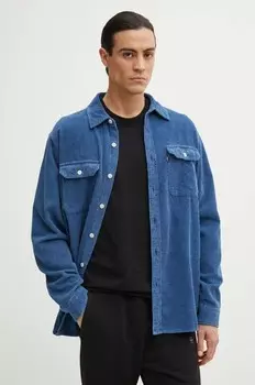 Хлопковая рубашка Levi's, синий