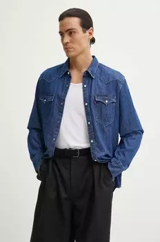 Хлопковая рубашка Levi's, синий
