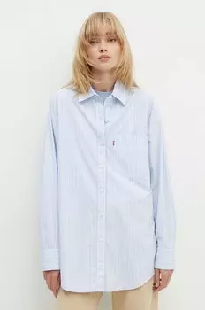 Хлопковая рубашка Levi's, синий
