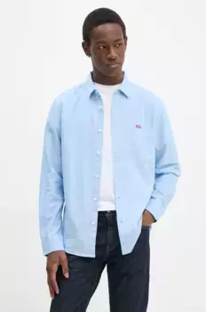 Хлопковая рубашка Levi's, синий