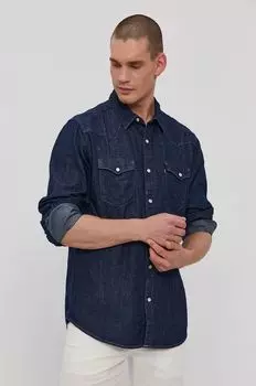 Хлопковая рубашка Levi's, темно-синий