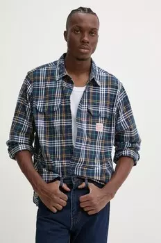 Хлопковая рубашка Levi's, темно-синий