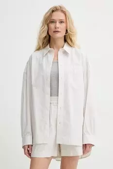 Хлопковая рубашка Lex Herskind, бежевый