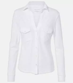 Хлопковая рубашка Liam Nili Lotan, белый