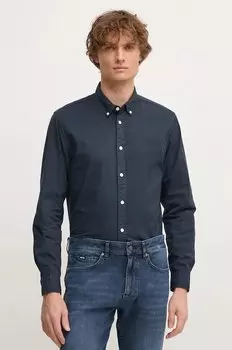 Хлопковая рубашка MANLEY Pepe Jeans, темно-синий