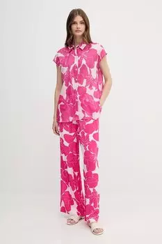 Хлопковая рубашка Marc Aurel, розовый