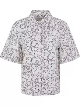 Хлопковая рубашка Marimekko, белый