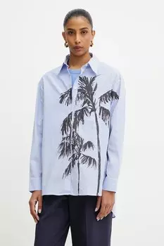 Хлопковая рубашка Max&Co., белый