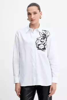 Хлопковая рубашка Max&Co., белый