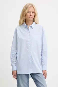 Хлопковая рубашка Max&Co., синий