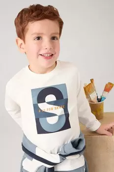 Хлопковая рубашка Mayoral с длинными рукавами для мальчиков и девочек, серый