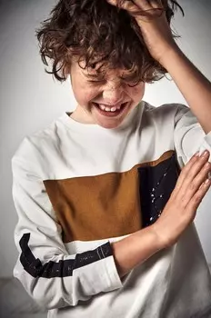 Хлопковая рубашка Mayoral с длинными рукавами для мальчиков и девочек, бежевый