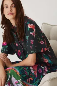 Хлопковая рубашка Medicine, бирюзовый