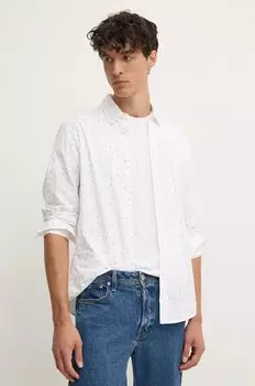 Хлопковая рубашка MEIR Pepe Jeans, белый
