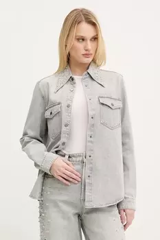 Хлопковая рубашка Miss Sixty, серый