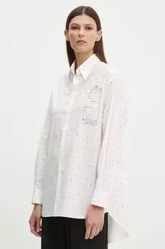 Хлопковая рубашка Mm6 Maison Margiela, белый